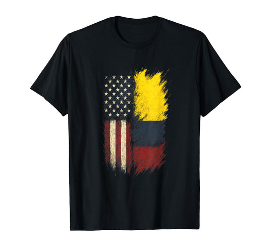 Usa Colombia Flag Patriotism Culture Travel T-Shirt