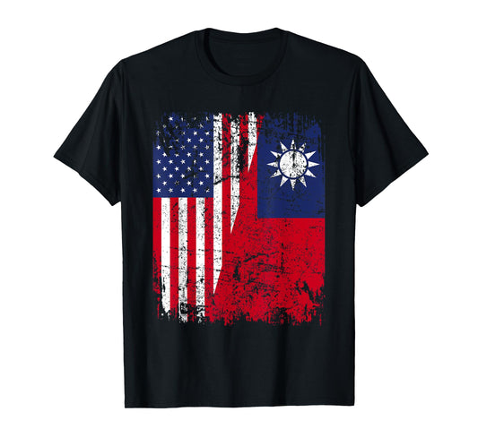 TAIWANESE American Flag | Men Women Kids | TAIWAN T-Shirt