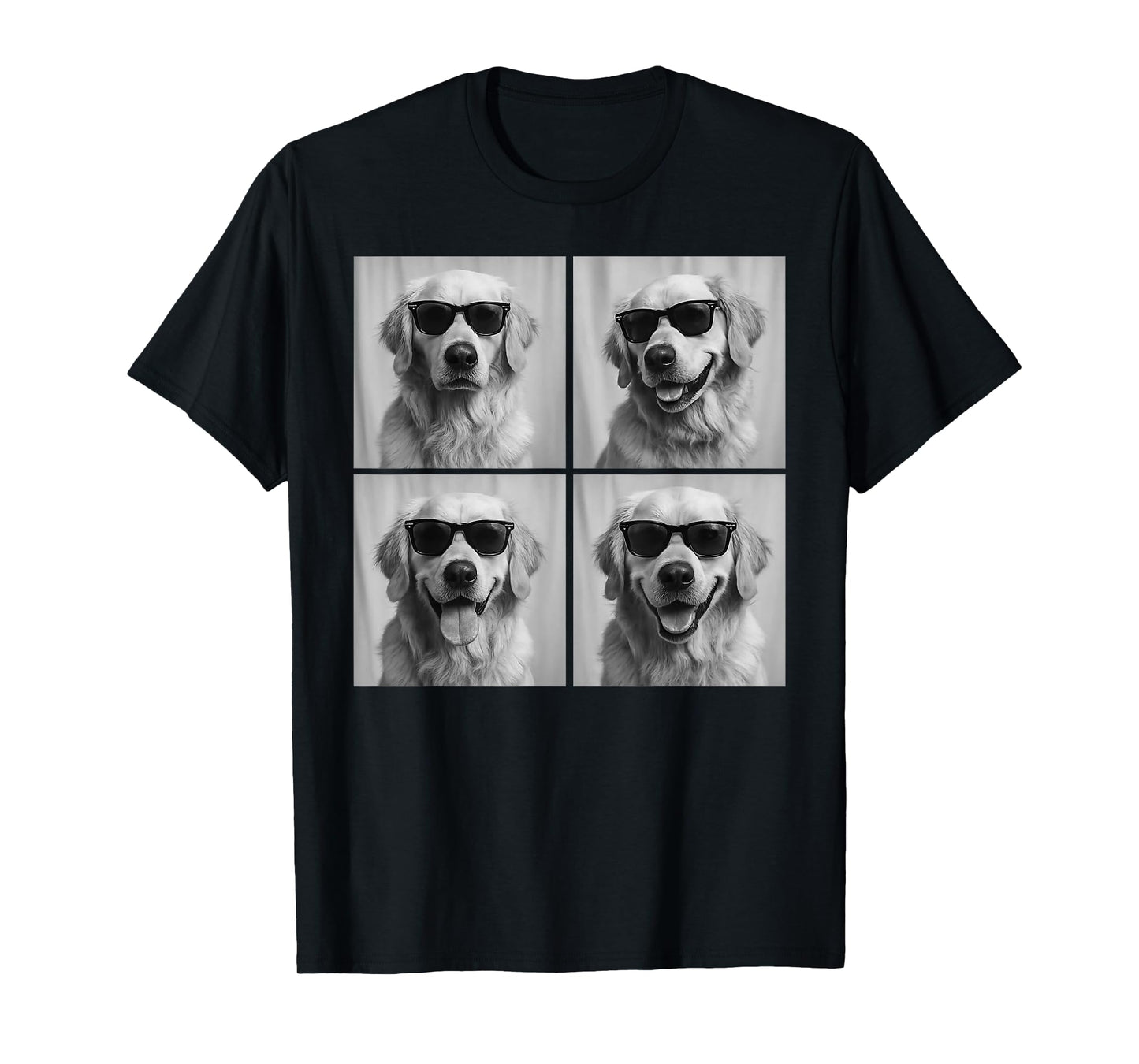 Funny Golden Retriever Lover Cute Golden Dog Photo Booth T-Shirt