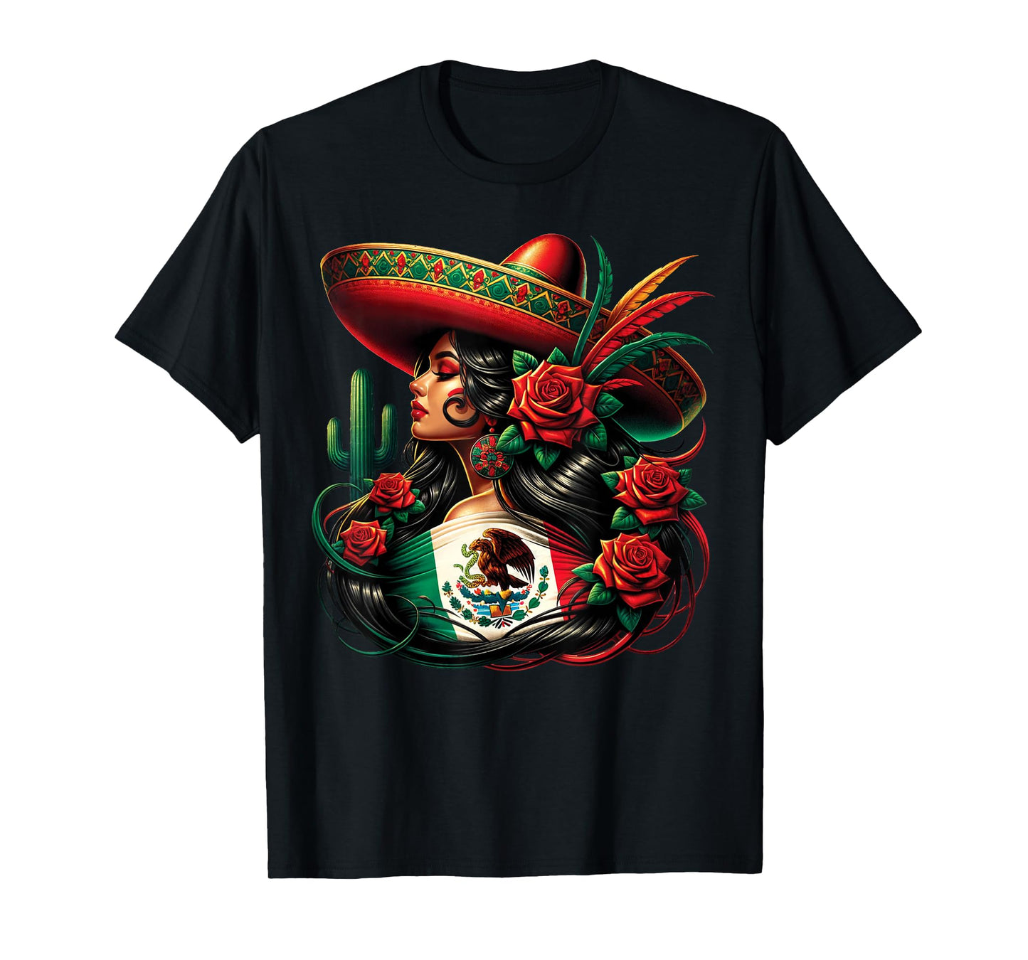 Mexico Flag Mexican Hispanic Siesta Pride Viva Mexico Women T-Shirt