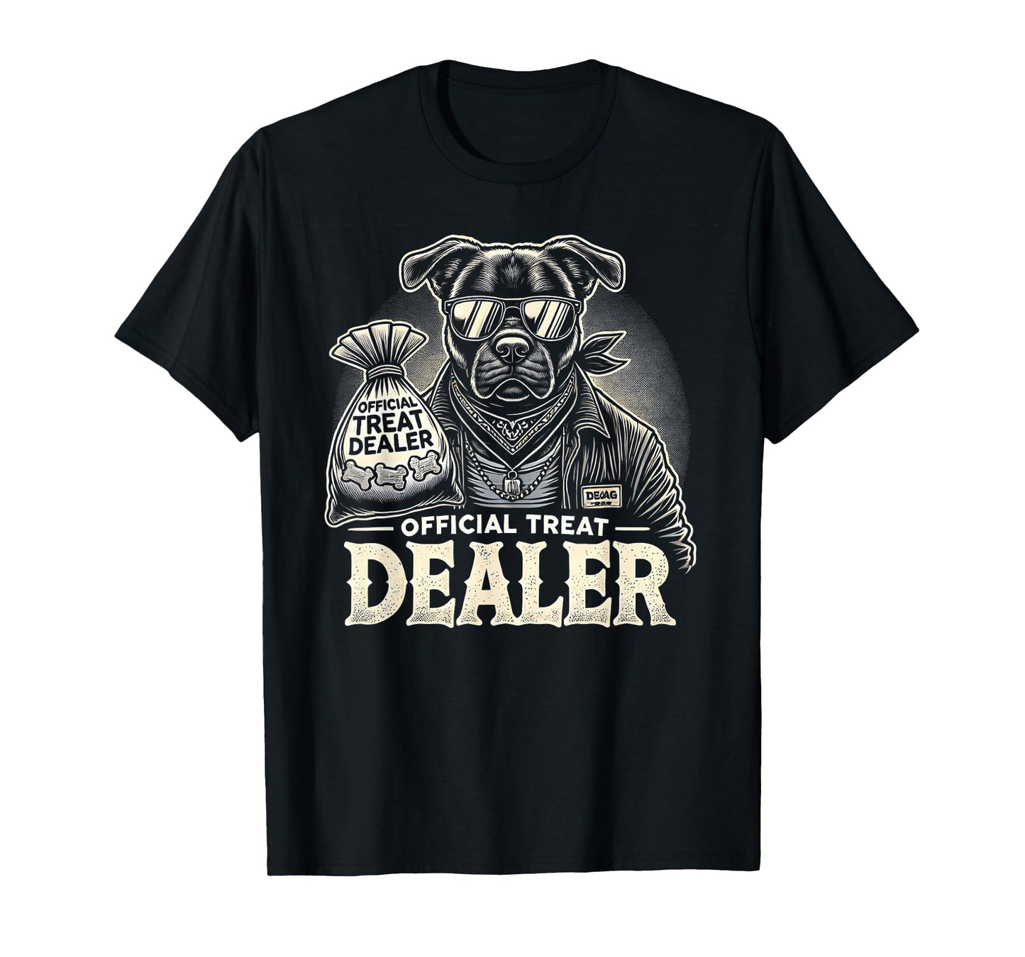 Dog Lover Official Treat Dealer Funny Pet Design Tee T-Shirt