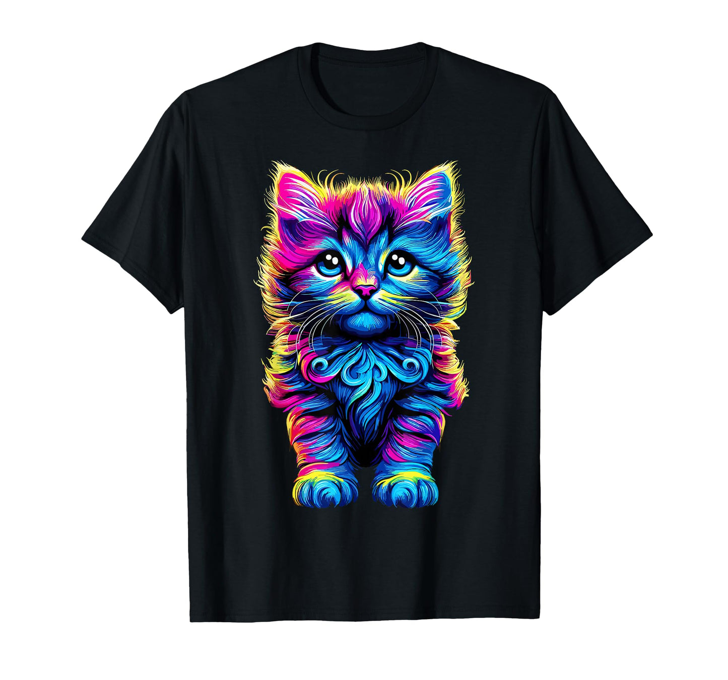 Colorful Cat Cute Kitten Lover T-Shirt