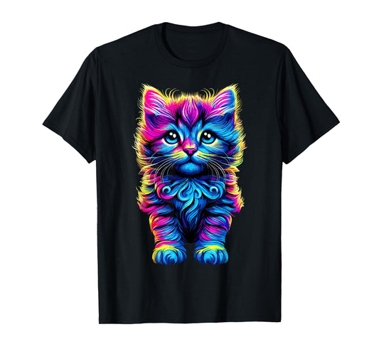 Colorful Cat Cute Kitten Lover T-Shirt