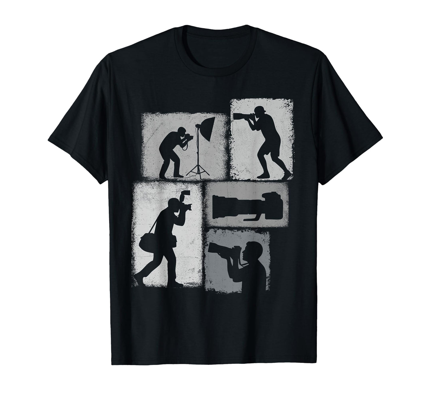 Photographer Vintage Collage Photography Men Photojournalist T-Shirt