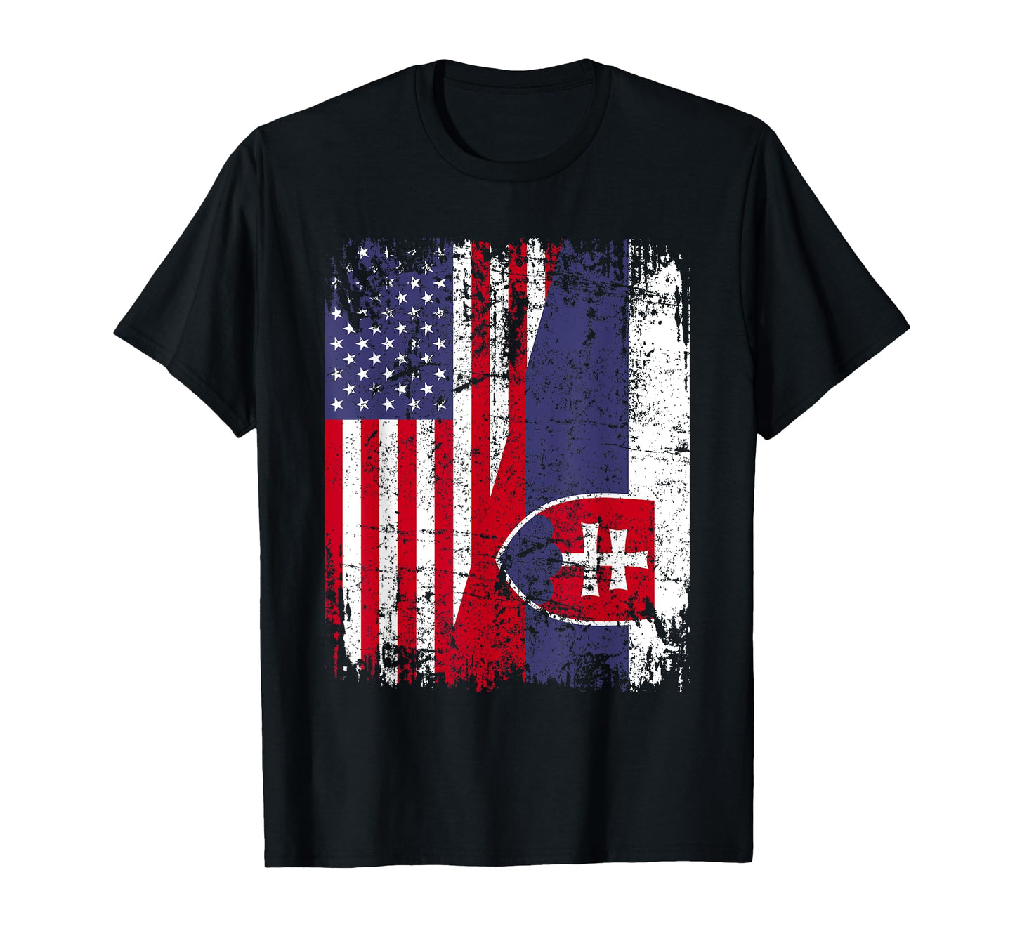 SLOVAK ROOTS | Half American Flag | SLOVAKIA FLAG T-Shirt