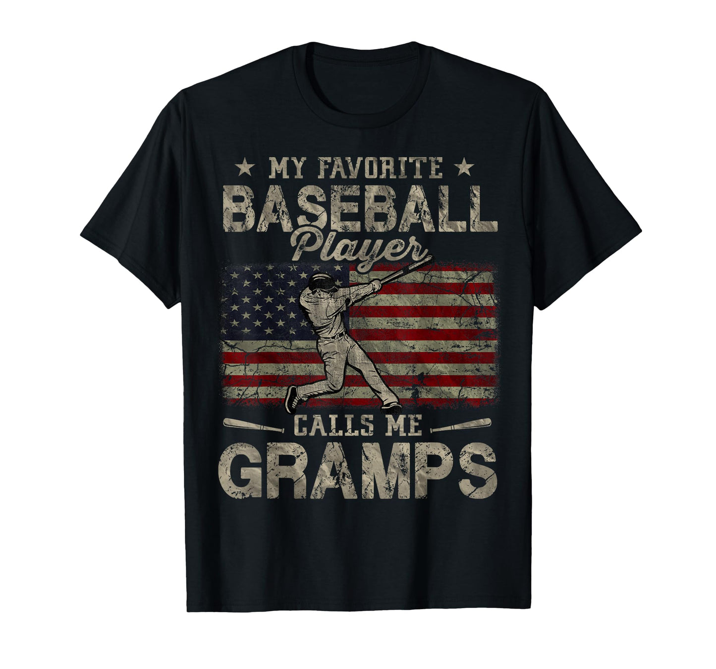 My Favorite Baseball Player Calls Me Gramps Father's Day T-Shirt