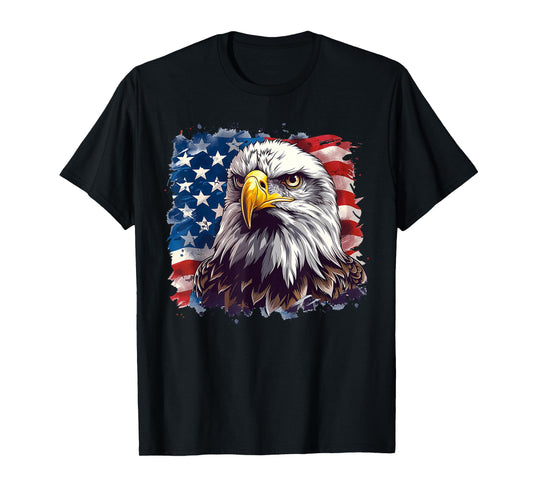 Funny 4th Of July Eagle Patriotic USA Flag Men Women Kids T-Shirt