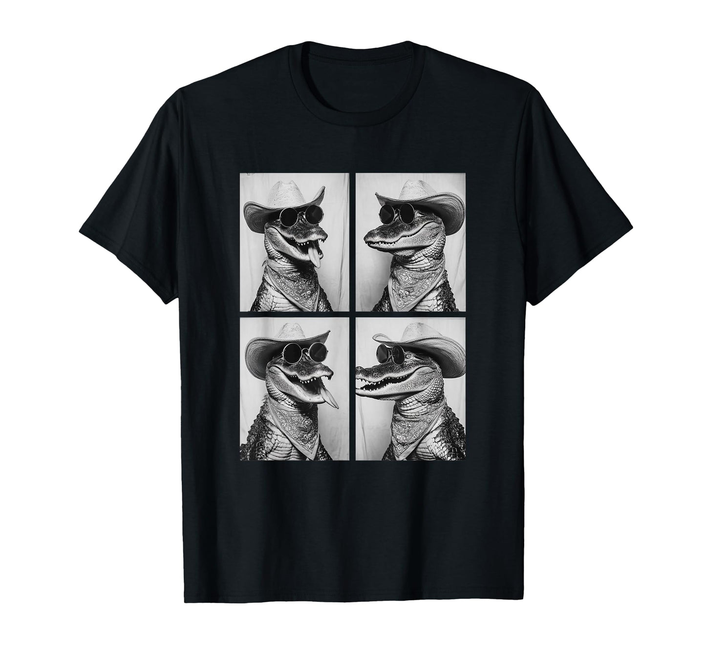 Cowboy Crocodiles with Sunglasses Animal Photo Booth Western T-Shirt