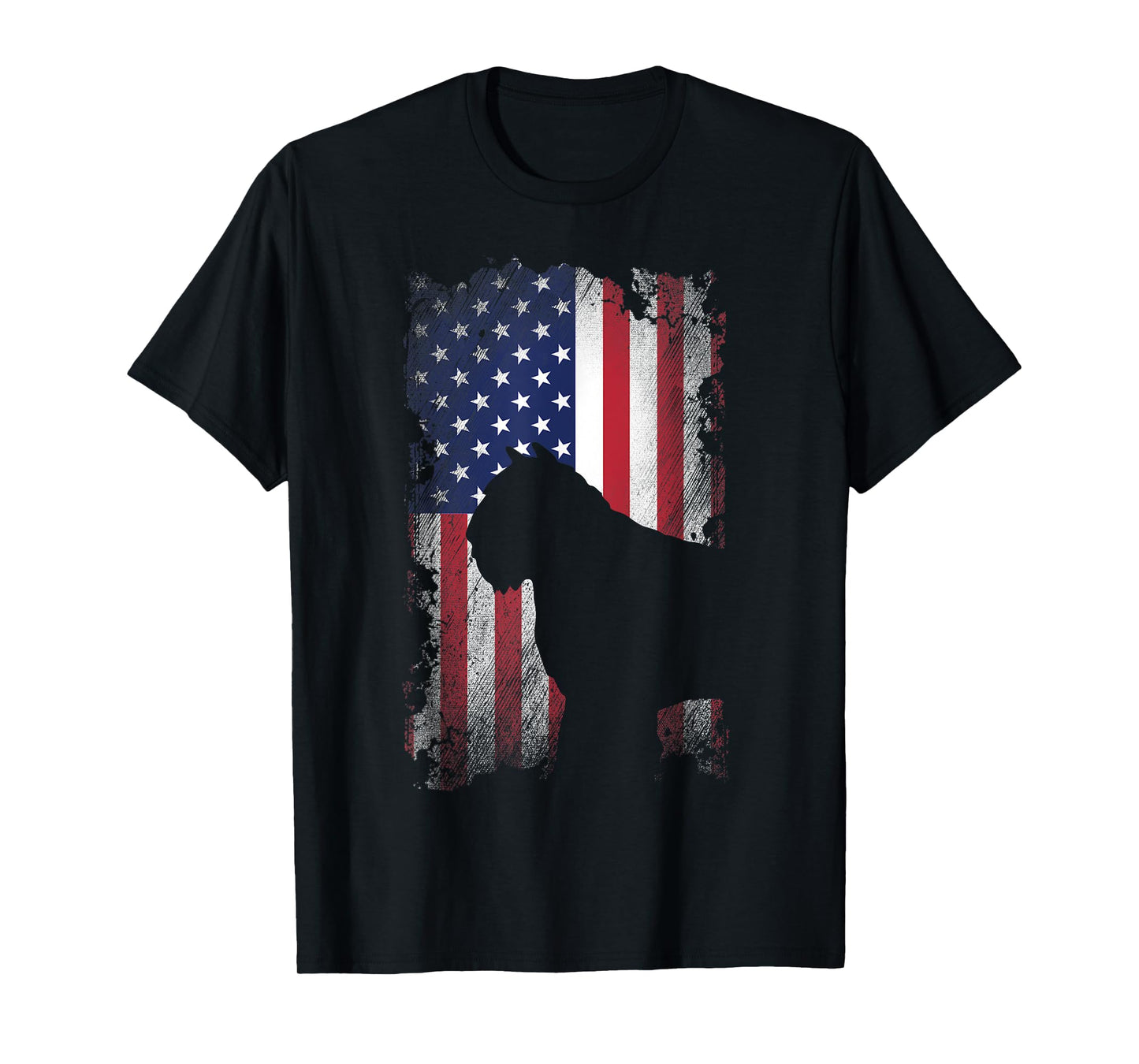 Patriotic Bouvier Des Flandres American Flag Cool Dog Lover T-Shirt for Women Kids Men