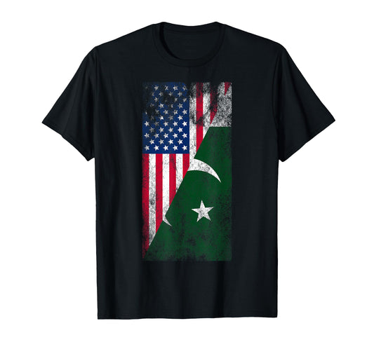 USA & Pakistan Flags - United States of America, Pakistani T-Shirt