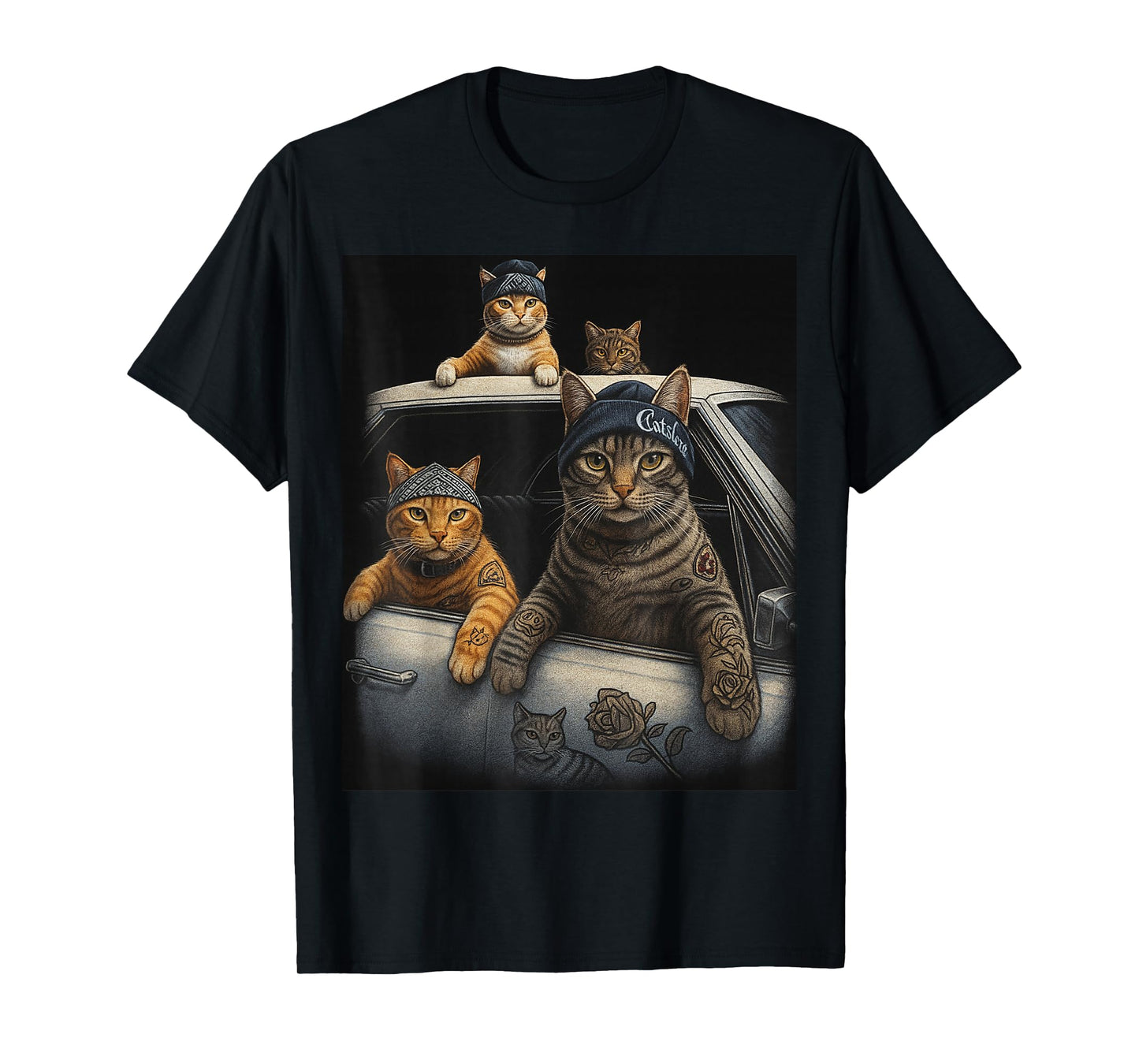 Cat Gang Funny Cat Meme for Teens Boy Girl Men Women Graphic T-Shirt