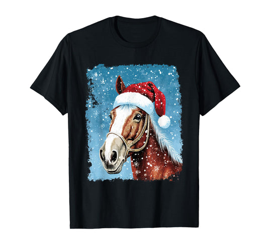 Christmas Farmer Animal Horse T-Shirt