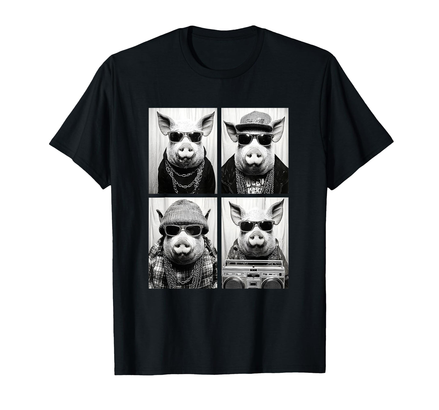 Funny Gangster Pig Hip Hop Fashion Rapper Urban T-Shirt
