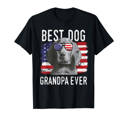 American Flag Best Dog Grandpa Ever Redbone Coonhounds USA Men Women T-Shirt