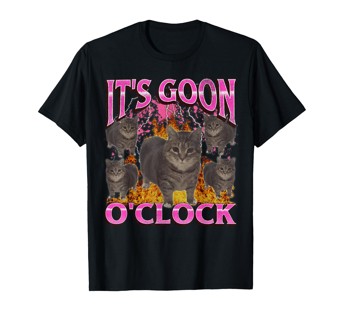 Gooning O'clock Funny Oia Oia Cat Meme Bootleg Graphic T-Shirt for Men Women