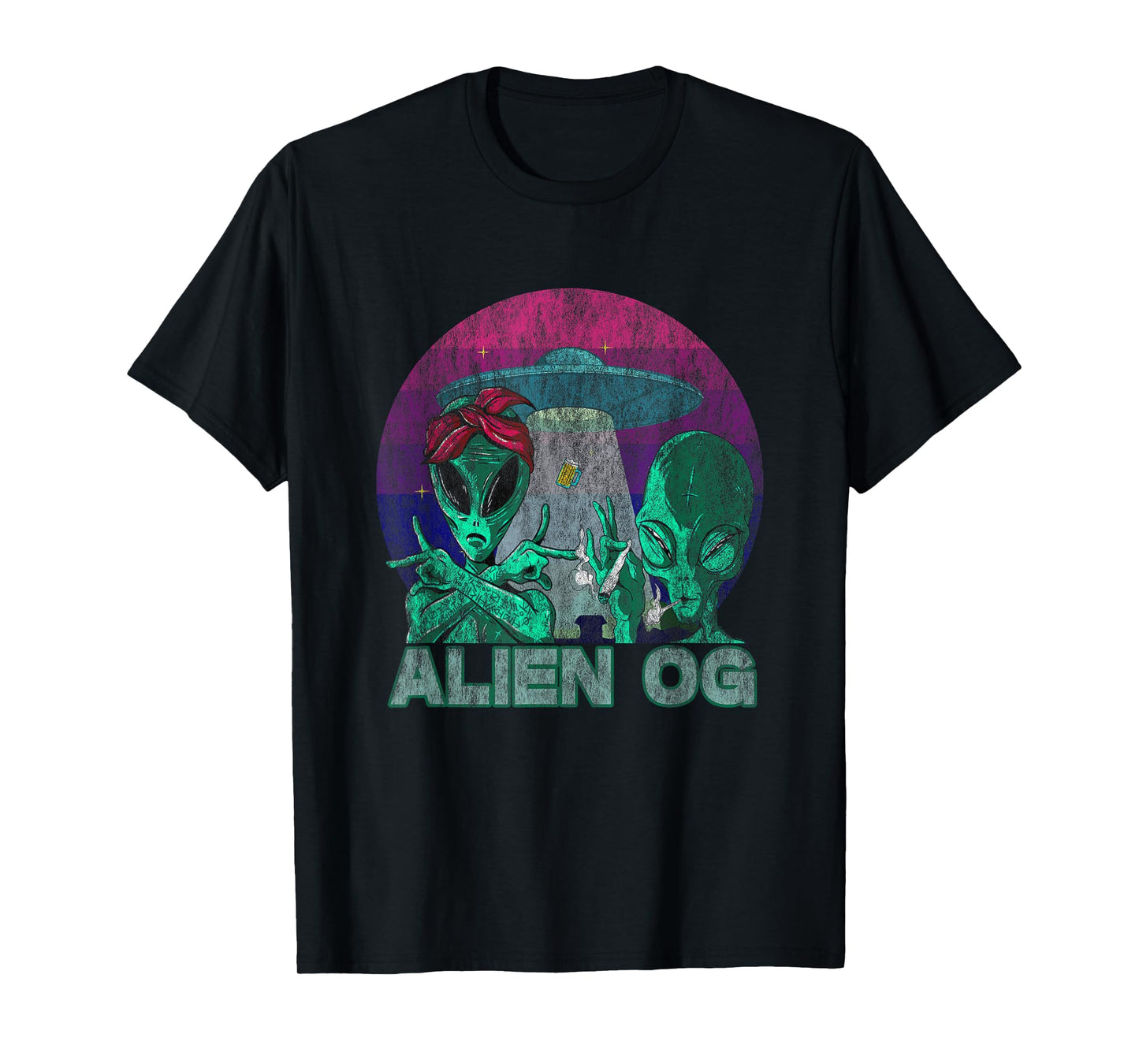 Alien OG Cannabis Weed Strain Stoner Design T-Shirt