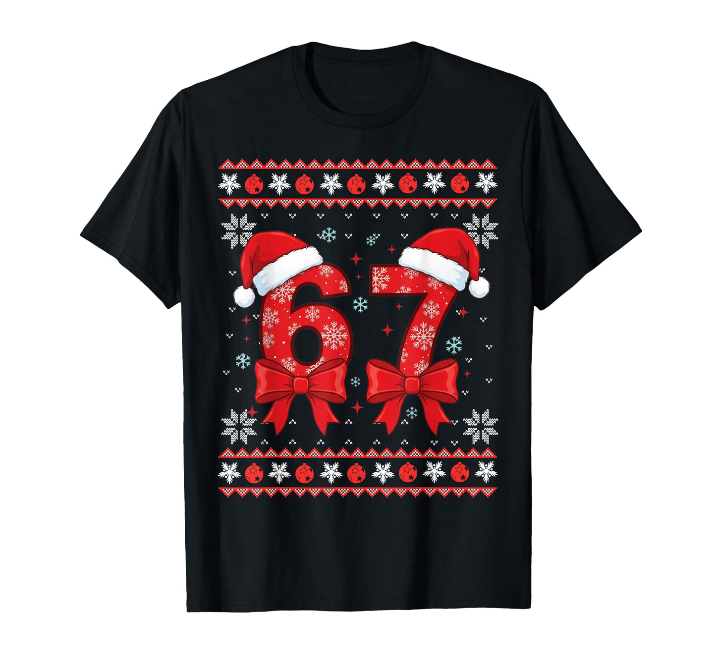 Six Seven Christmas 6 7 Ugly Christmas Sweater Boys Men Kids T-Shirt