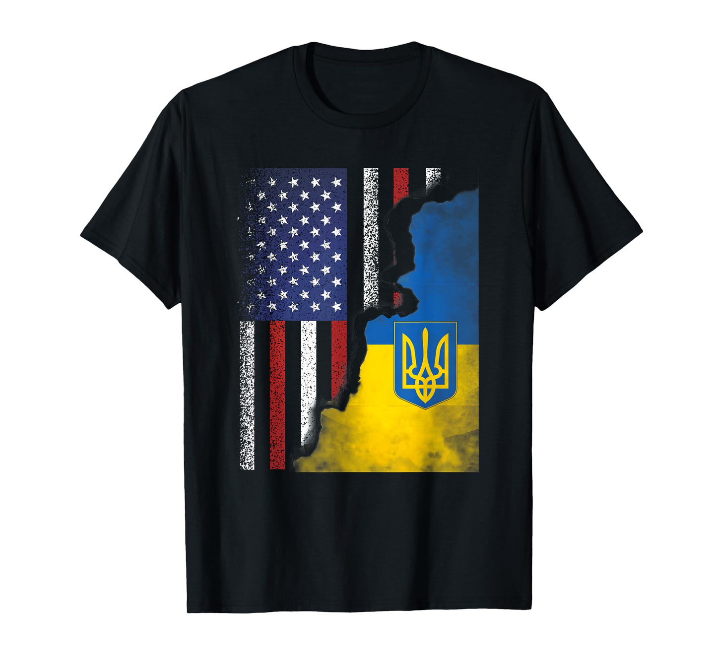 Ukrainian American Flag Ukraine USA America Roots T-Shirt