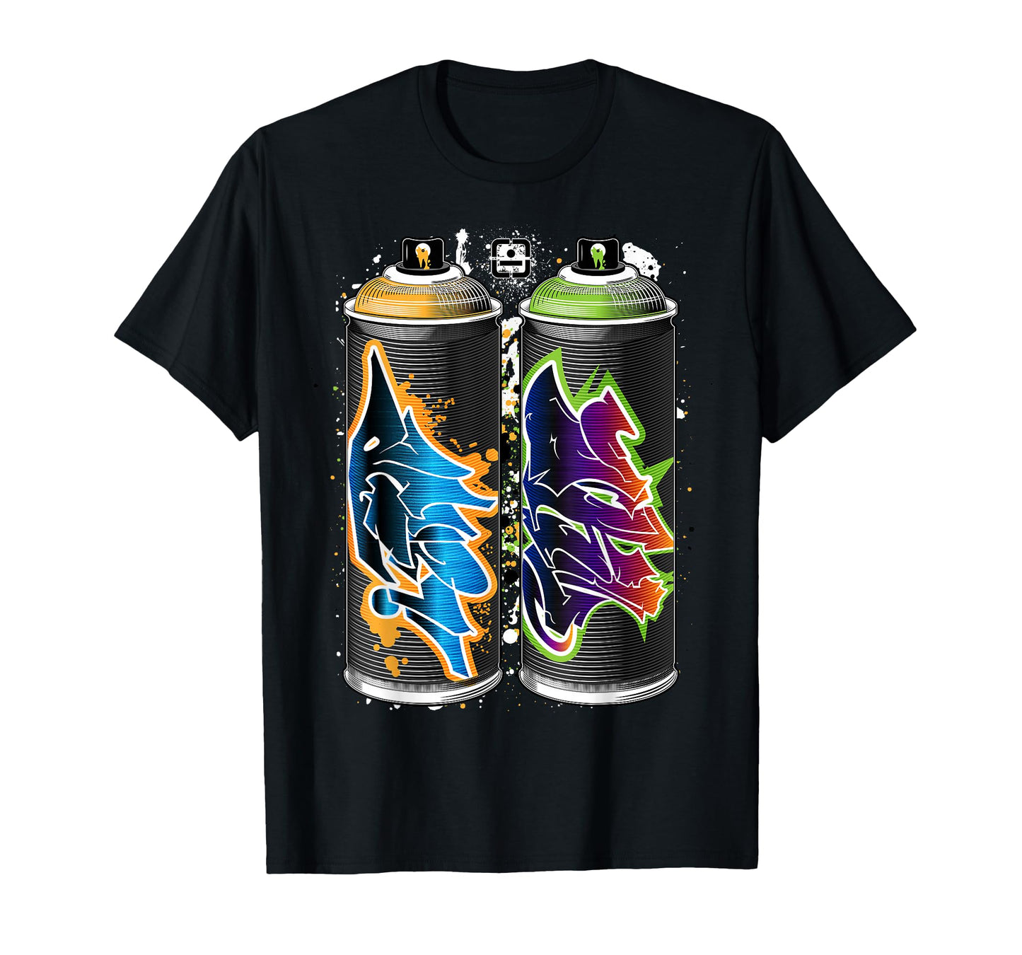 Graffiti Fat Cap Spray Paint Cans - The Pillars of Urban Art T-Shirt