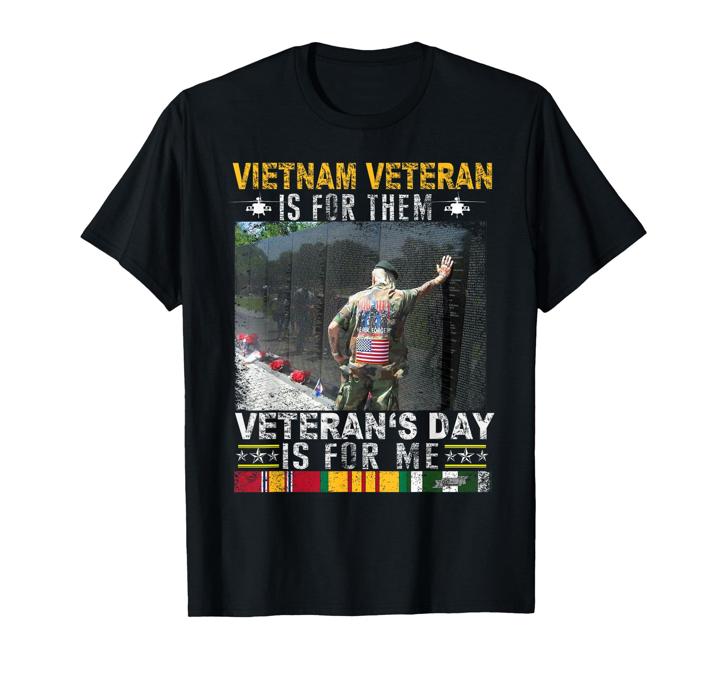 Vietnam Veteran US Flag Gifts | Vietnam War Vet Veteran Wall T-Shirt