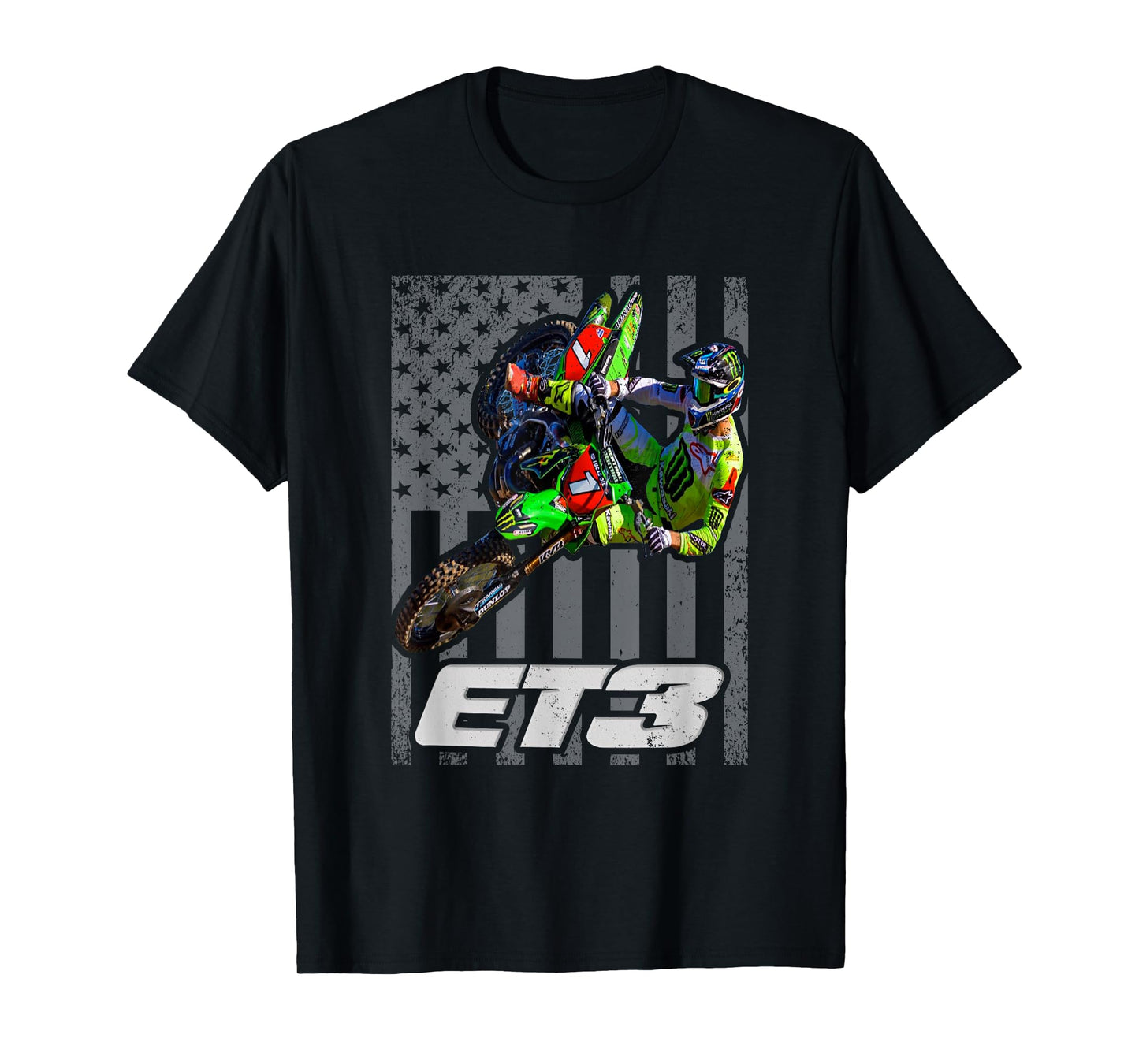 ET3 TOMAC USA Flag 450SX Motocross ET1 T-Shirt