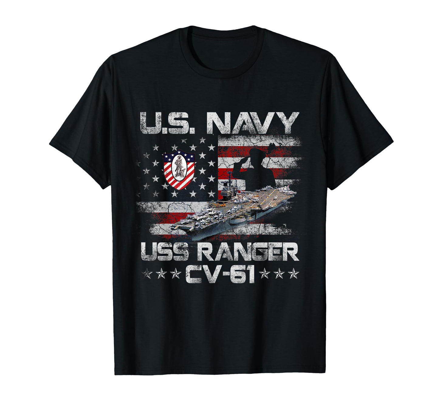 USS Ranger CV-61 Veteran Shirt Patriotic Veterans Day Gift T-Shirt