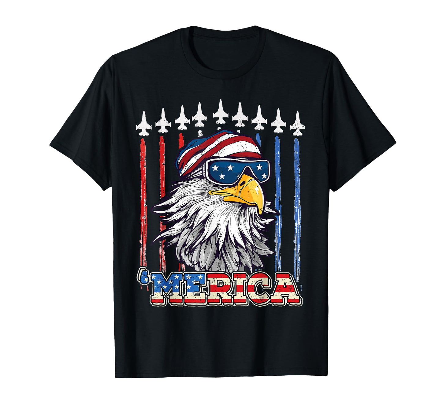 Merica 4th of july Eagle mullet USA flag Patriotic Eagle T-Shirt