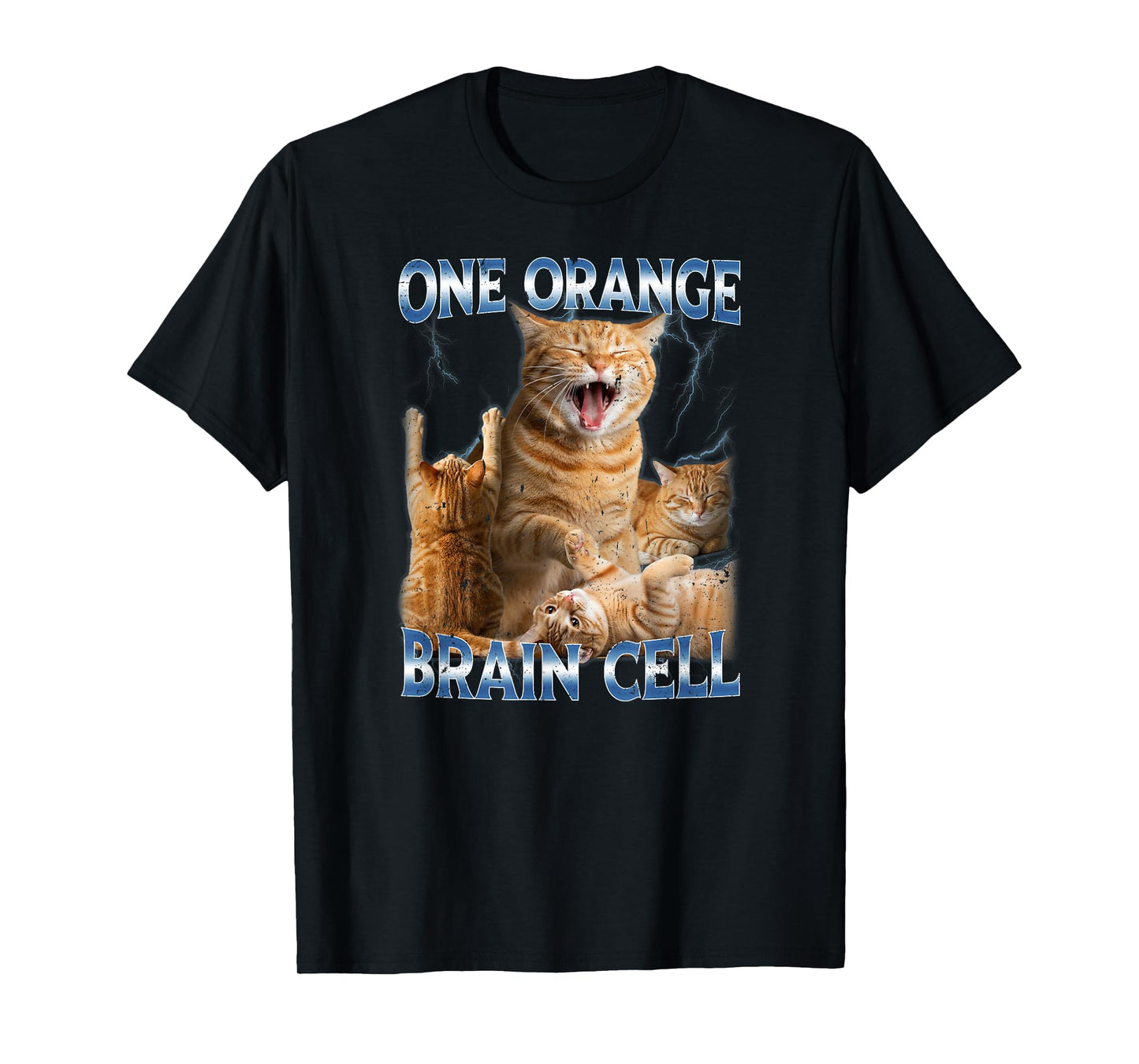 One Orange Brain Cell Funny Cat Meme Quirky Humor T-Shirt