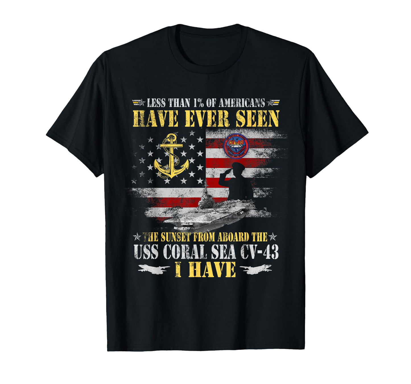 USS Coral Sea CV-43 Aircraft Carrier Veteran Patriotic Papa T-Shirt