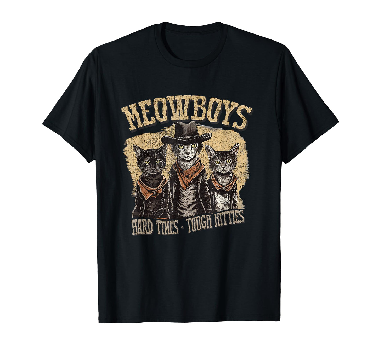 Meowboys Cowboy Cats with Hats T-Shirt