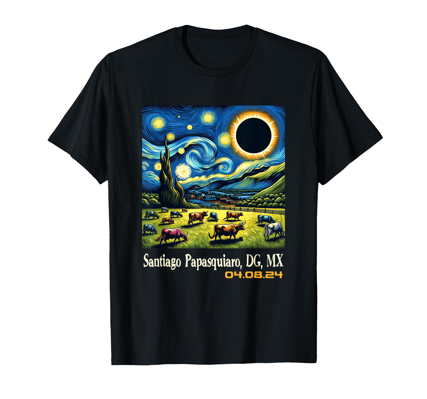 Countryside Solar Eclipse Santiago Papasquiaro Durango T-Shirt