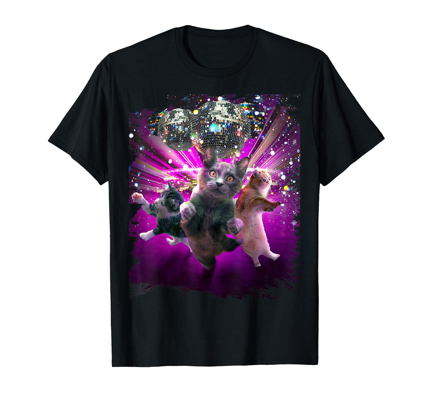 Disco Cats - 70s Disco Kitty Cat Rave T-Shirt