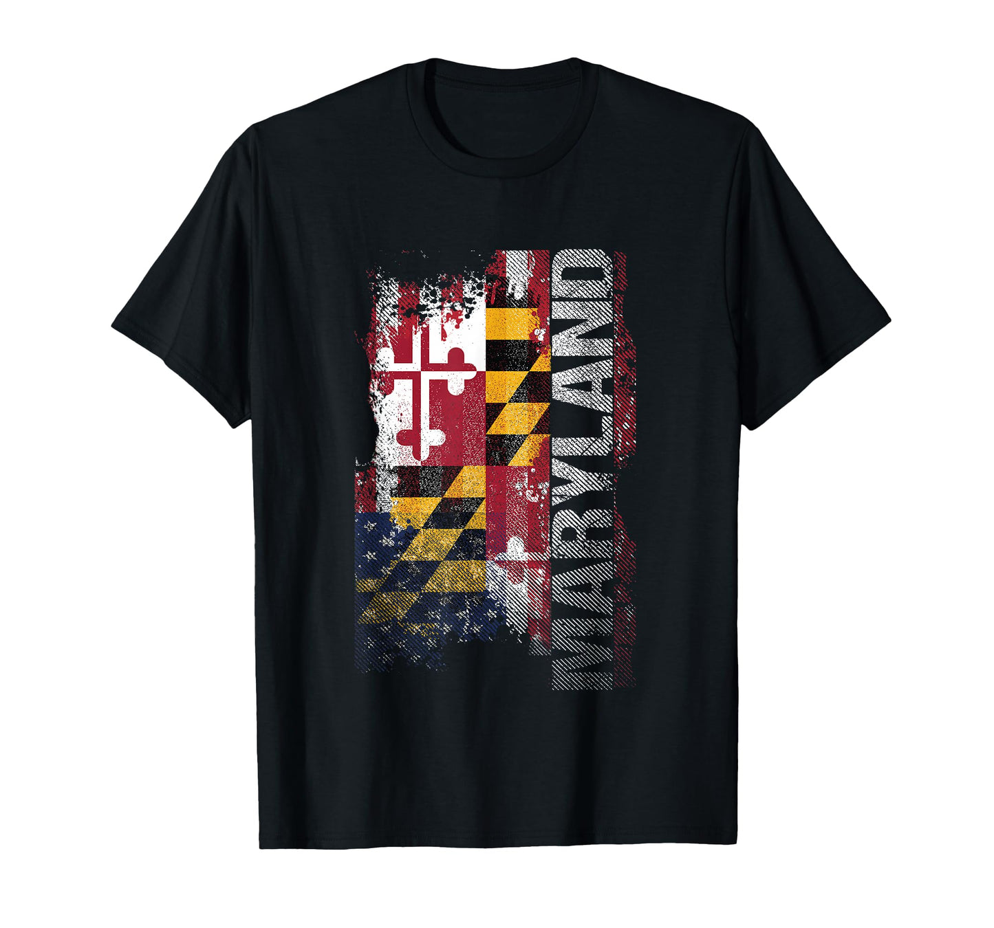 Maryland State USA Flag Souvenir Gift T-Shirt