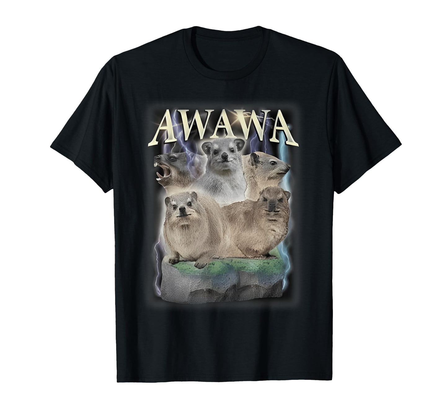 Funny Awawa Hyrax Oddly Specific Meme Animal for Family Tee T-Shirt