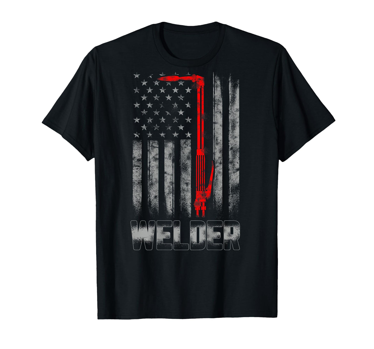 Welder Red line American Flag Shirt USA Patriotic Welder T-Shirt