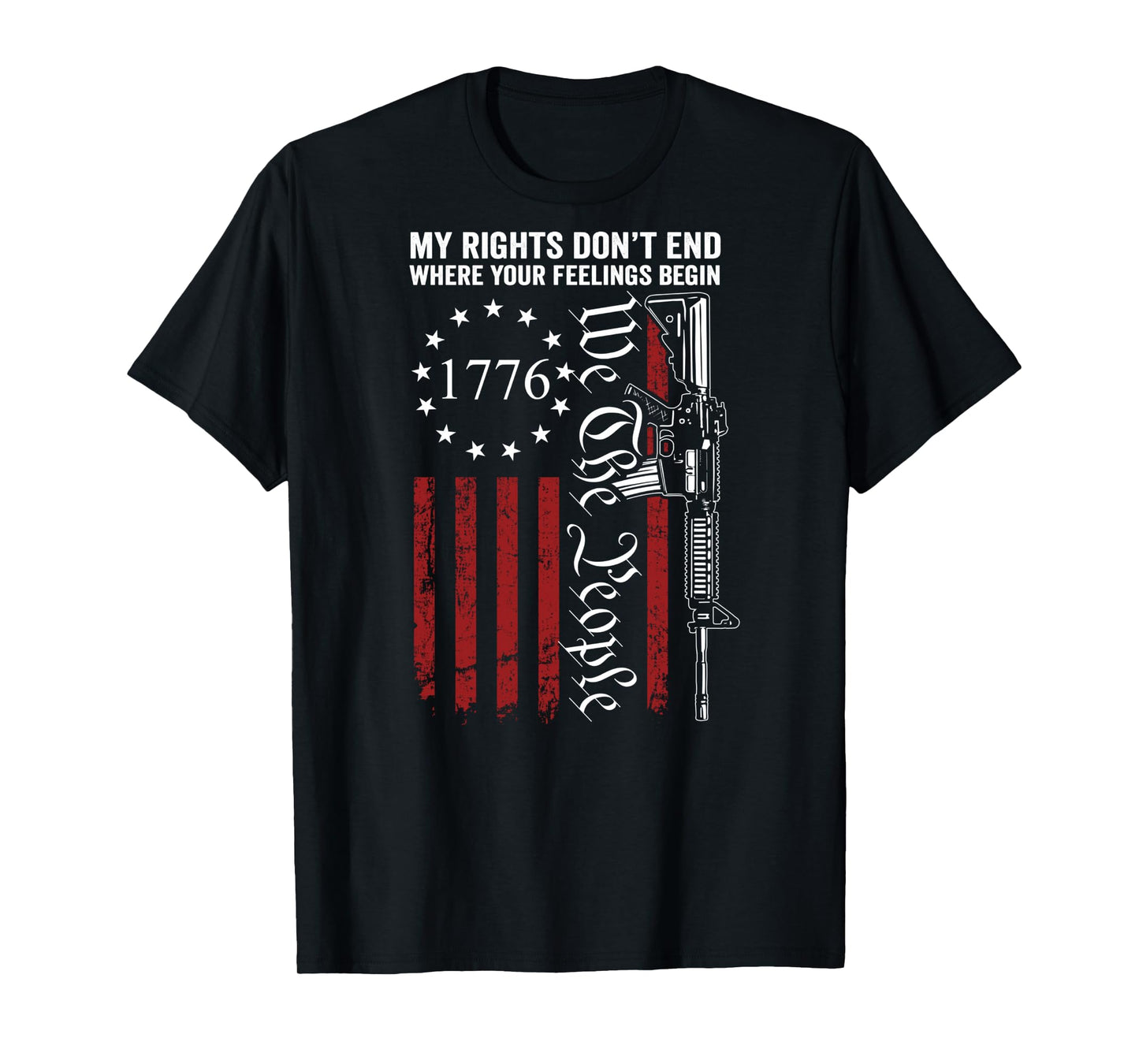 My Rights Don't End Where Your Feelings Begin Gun (ON BACK) Long Sleeve T-Shirt