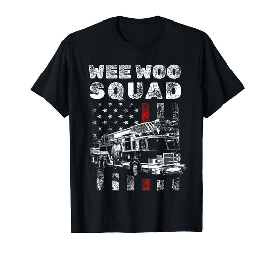 Funny Firefighter Art for Men Women Kids Fire Truck Fireman T-Shirt