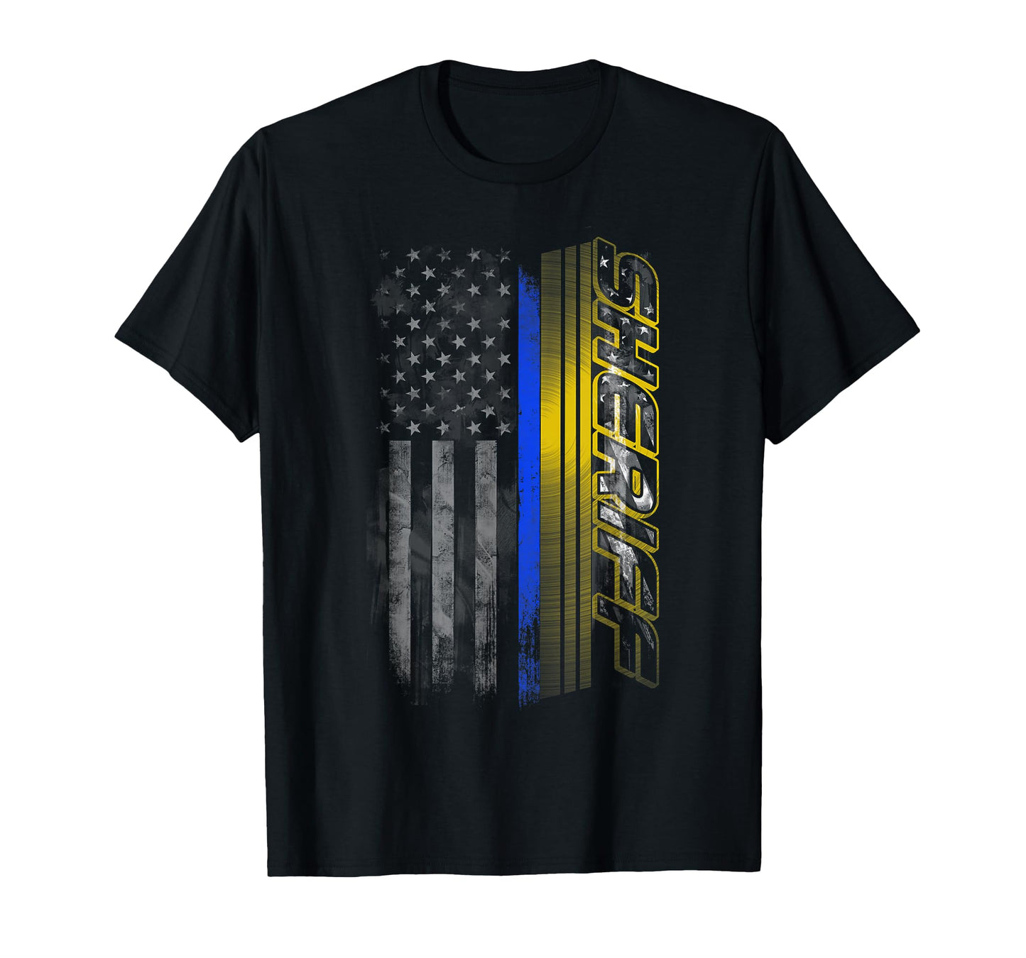 Thin Blue Line Sheriff Flag T-Shirt