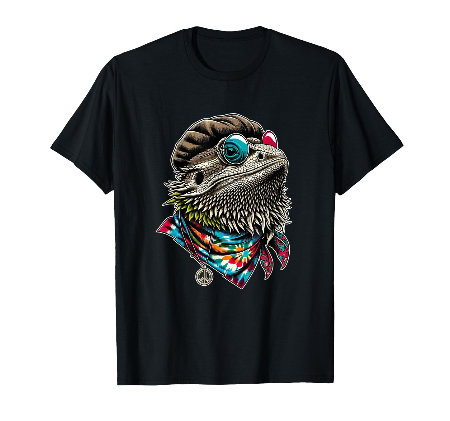 Bearded Dragons Reptile Lizard Pet Hippie Style T-Shirt