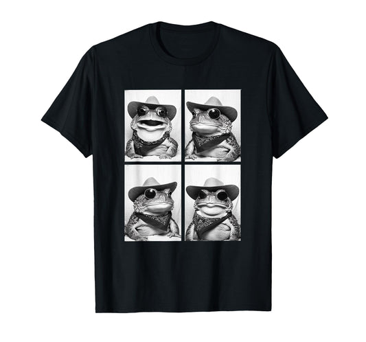 Cowboy Toad with Sunglasses Animal Design Photo Booth Western T-Shirt