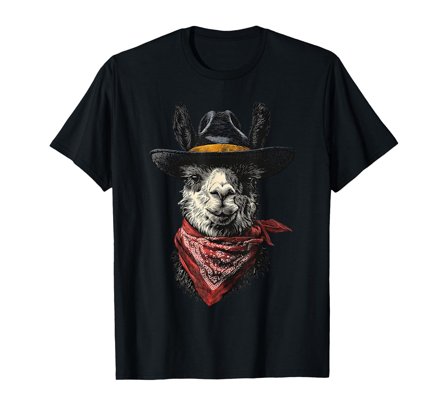 Country Cowboy Llama Vintage Rodeo Cowgirl Western Alpaca T-Shirt