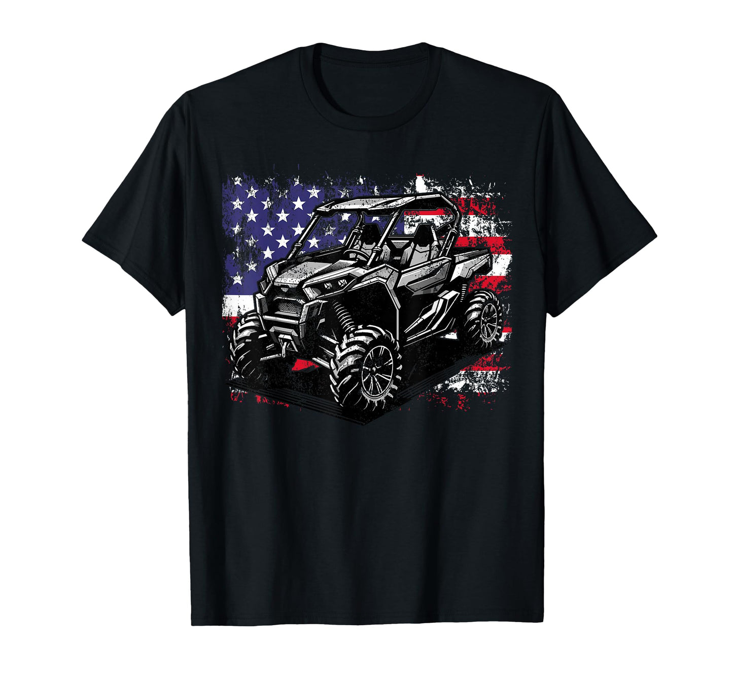 American Flag UTV Side by Side 4th of July SXS Off Road T-Shirt