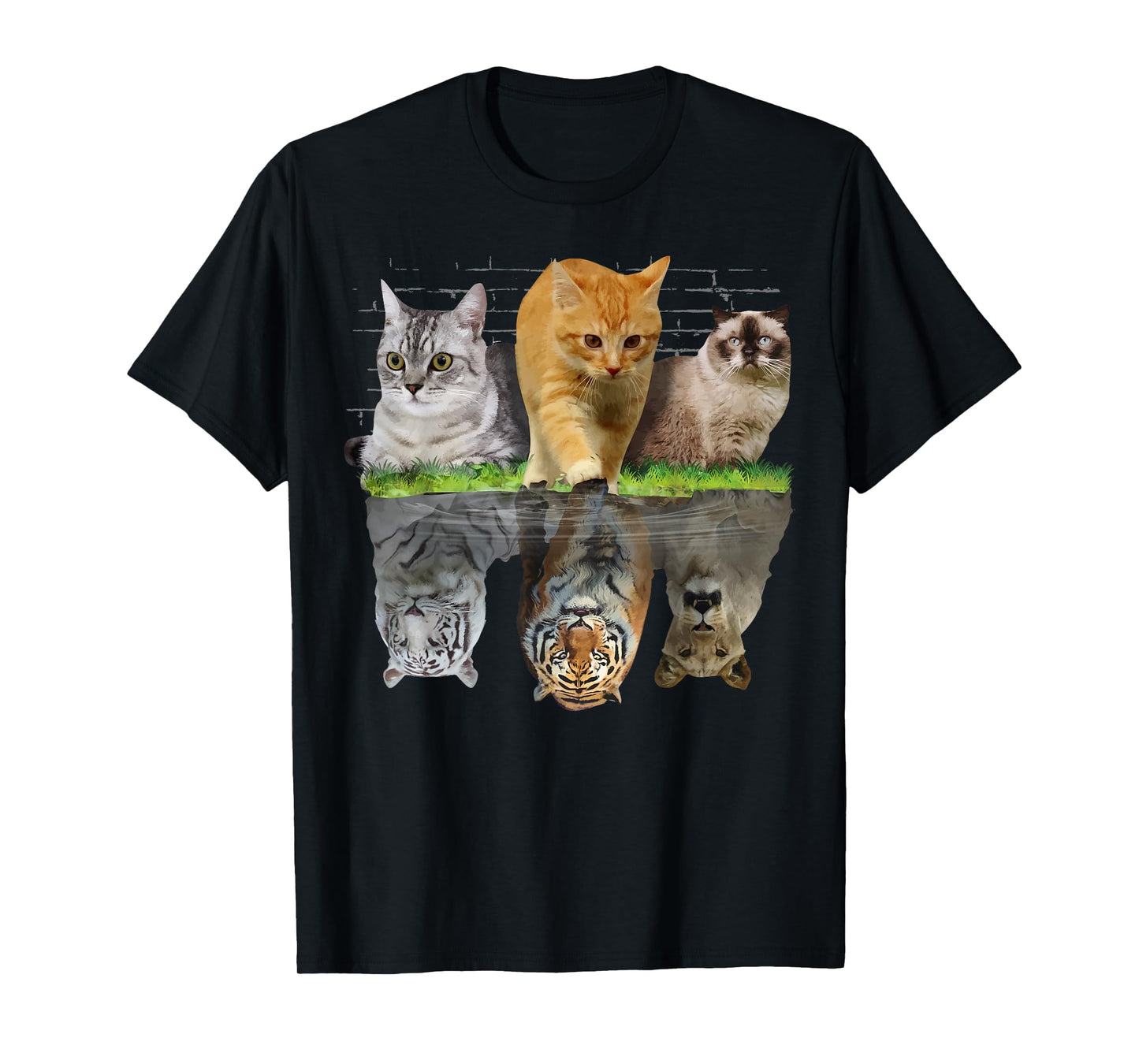 Fun Cat Reflection Gift Design Idea T-Shirt
