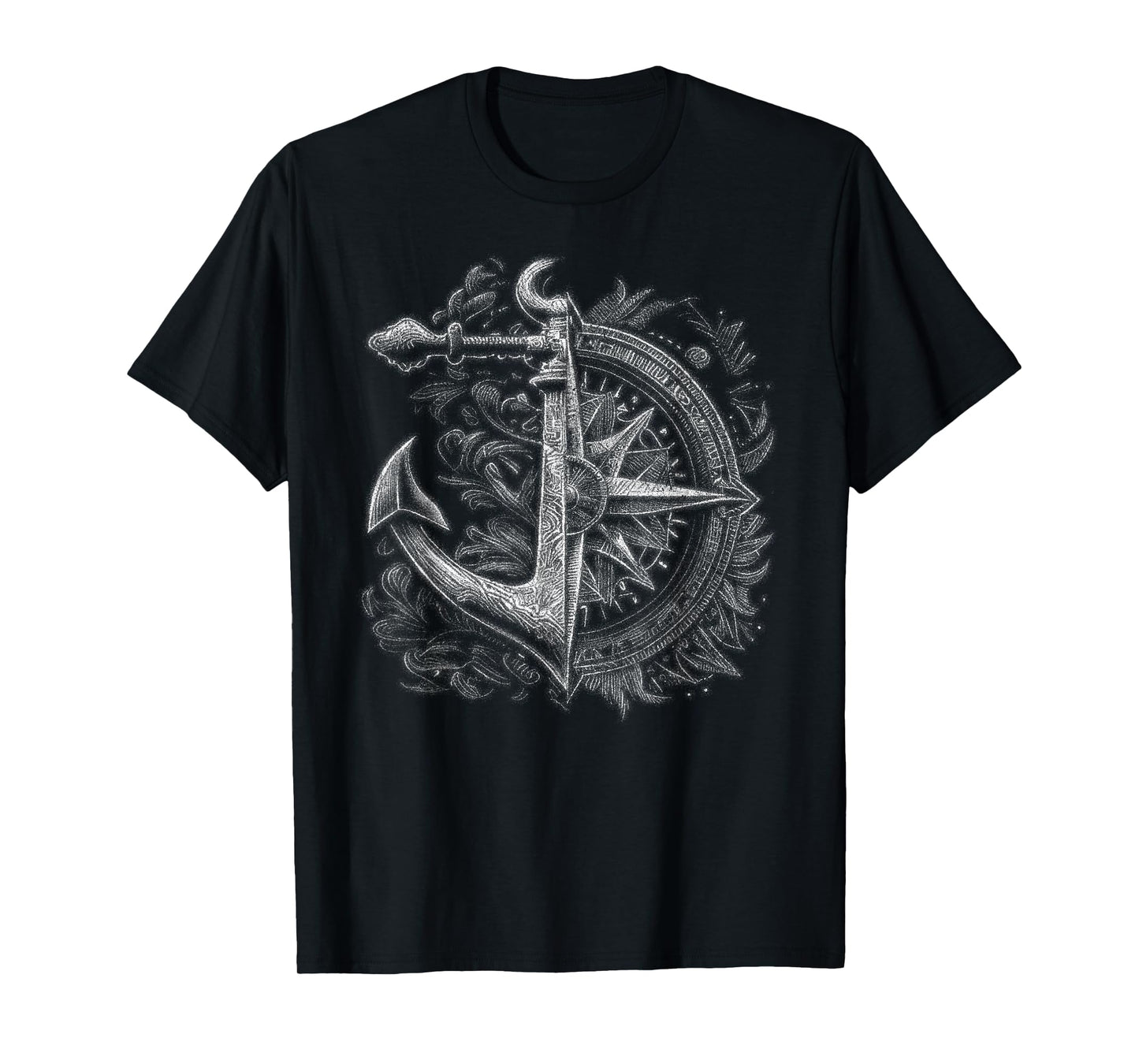 Compass and Anchor boating ocean sea retro vintage Sailor T-Shirt