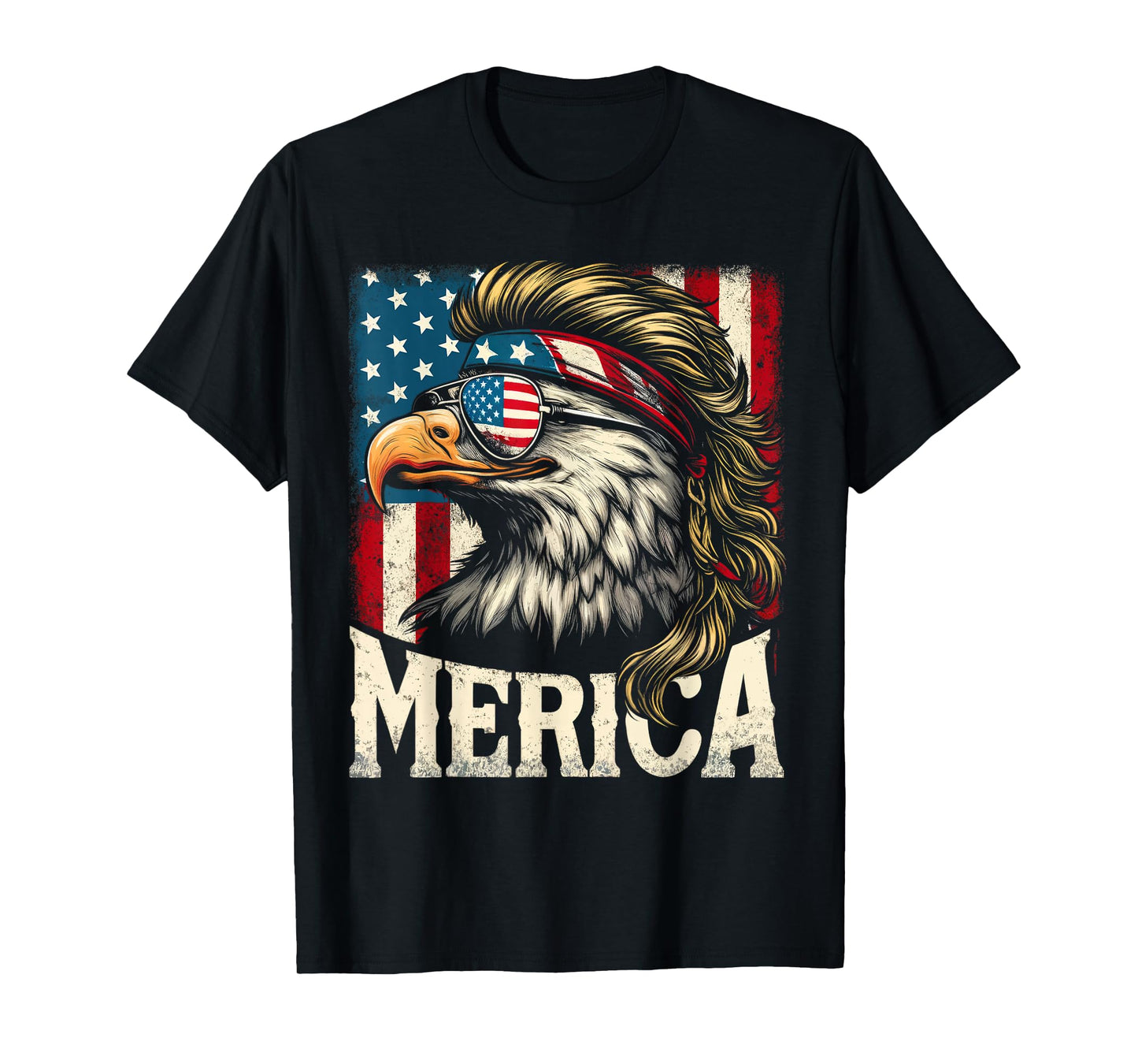 4th of July Patriotic Funny Eagle July 4th USA Merica T-Shirt