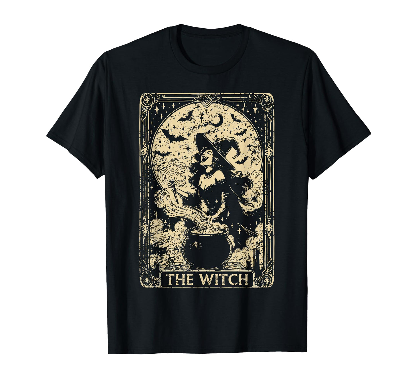 The Witch Tarot Card Halloween Vintage Gothic Men Women Kids T-Shirt