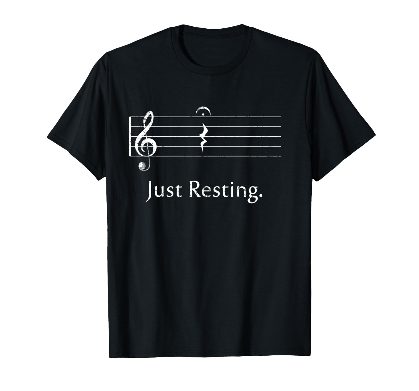 Funny Music Tee Just Resting Quarter Rest & Fermata T-Shirt Long Sleeve T-Shirt