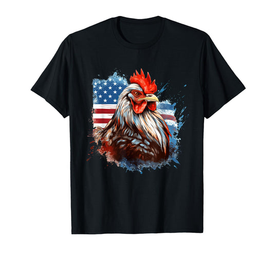 Chicken American Flag T-Shirt