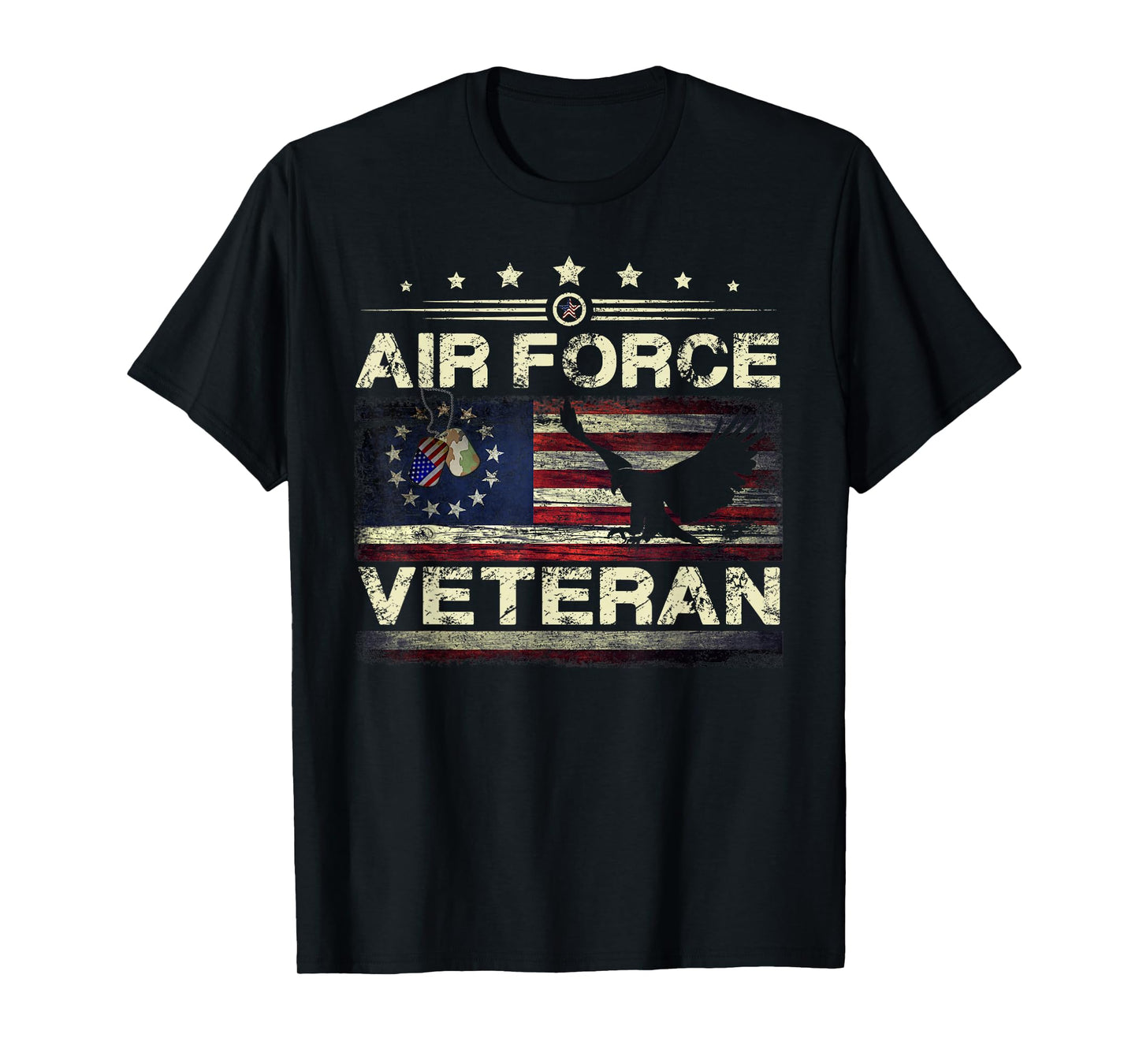 Veteran US Air Force Tshirt - American Betsy Ross Flag T-Shirt