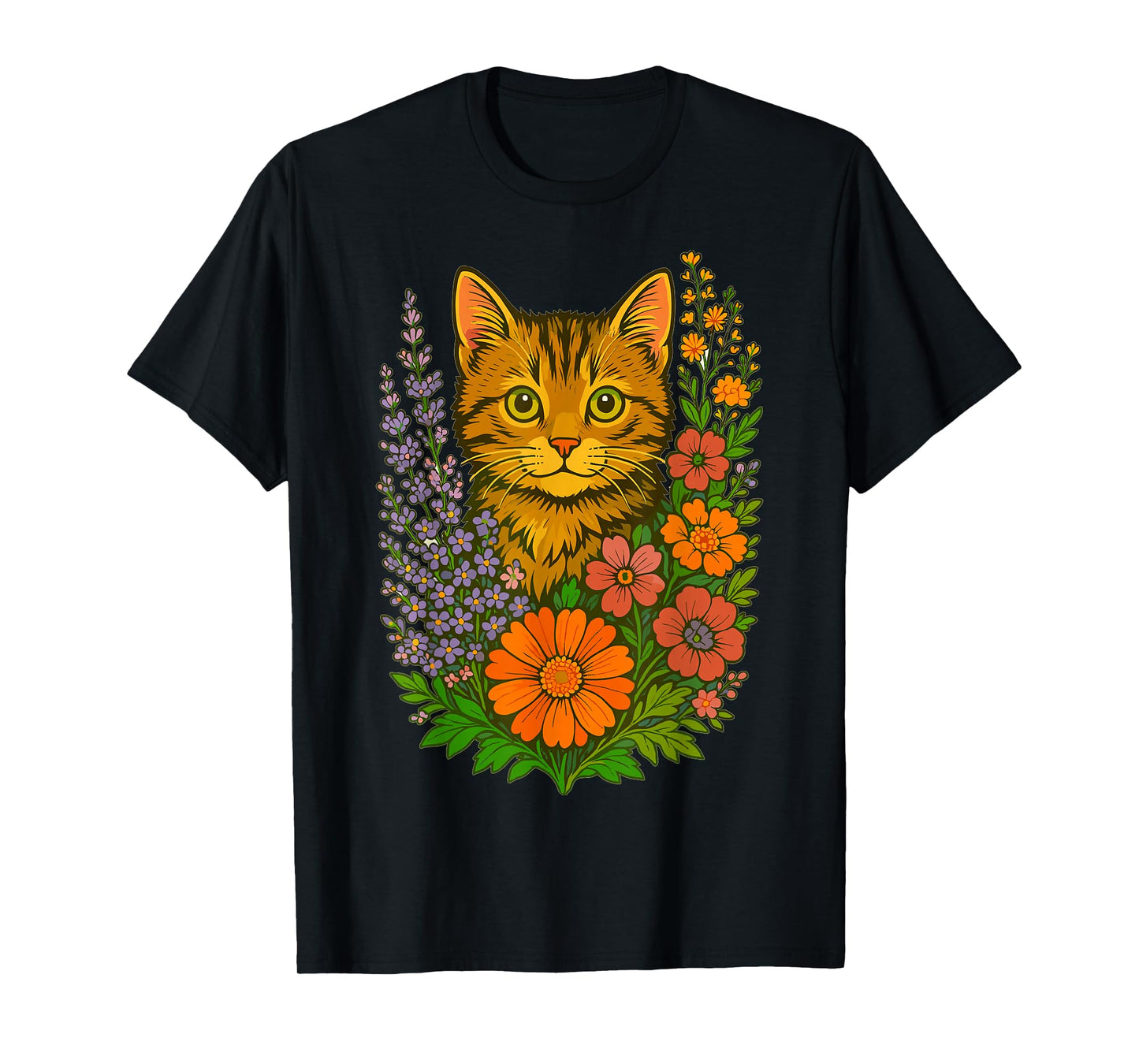 Floral Cat T-Shirt